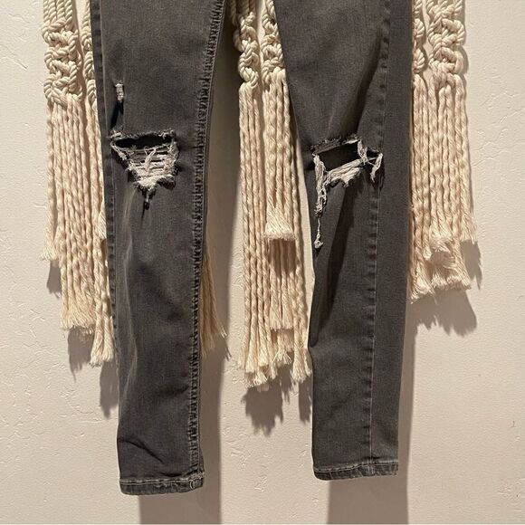 Topshop Moto Jamie Jeans SZ 25 Charcoal Wash Skinny Grunge Capsule Wardrobe - Picture 4 of 10